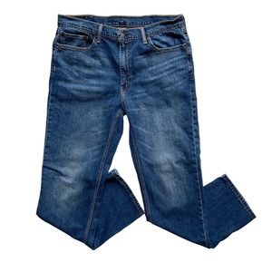 Levis 514 Jeans Mens 38x32 Blue Trademark Only Red Tab Straight Leg Cotton Denim